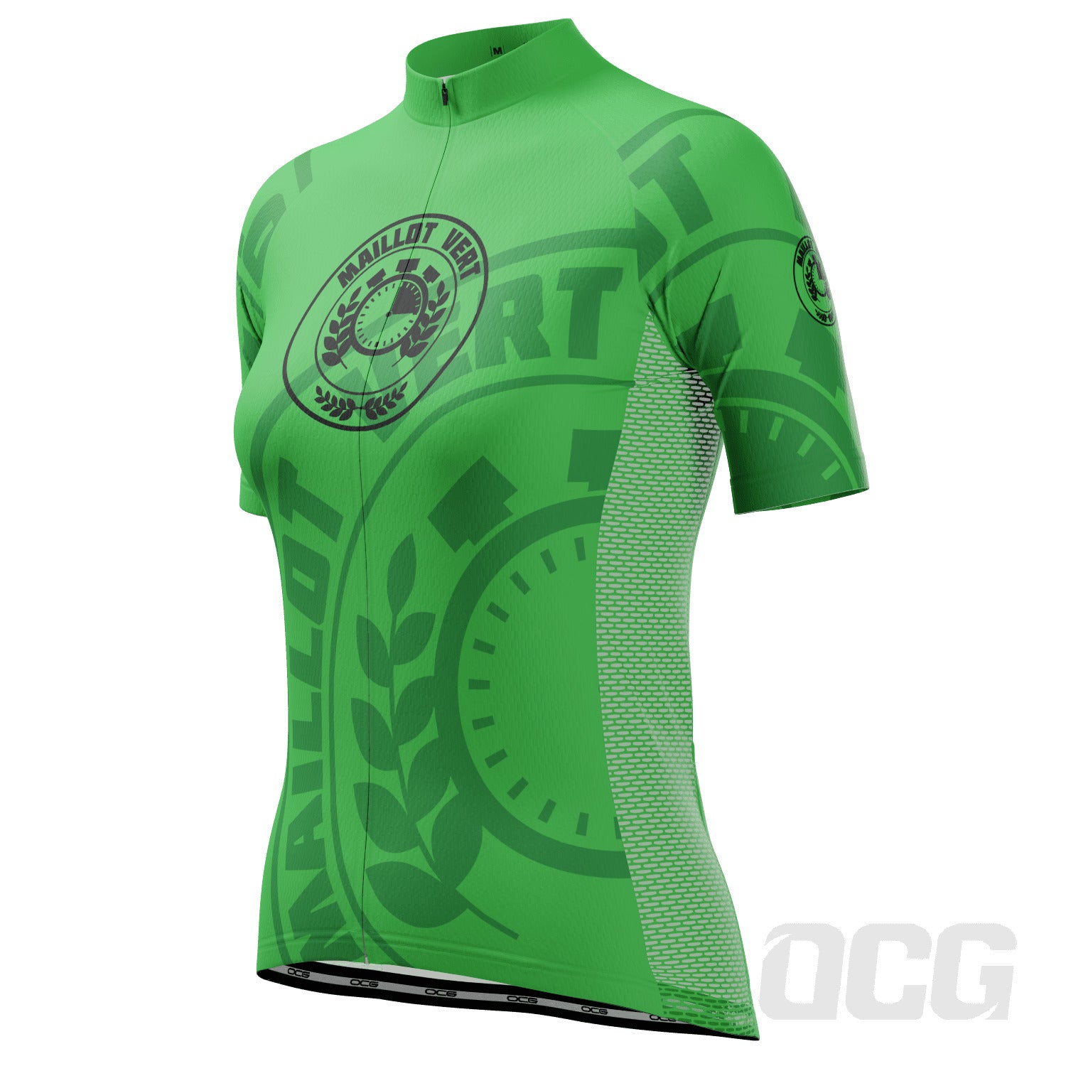 Women's Tour de France Green Sprinters Maillot Vert Short Sleeve Cycling Jersey