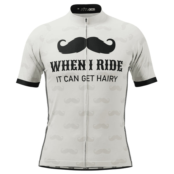 Men's Hairy Mustache Short Sleeve Cycling Jersey