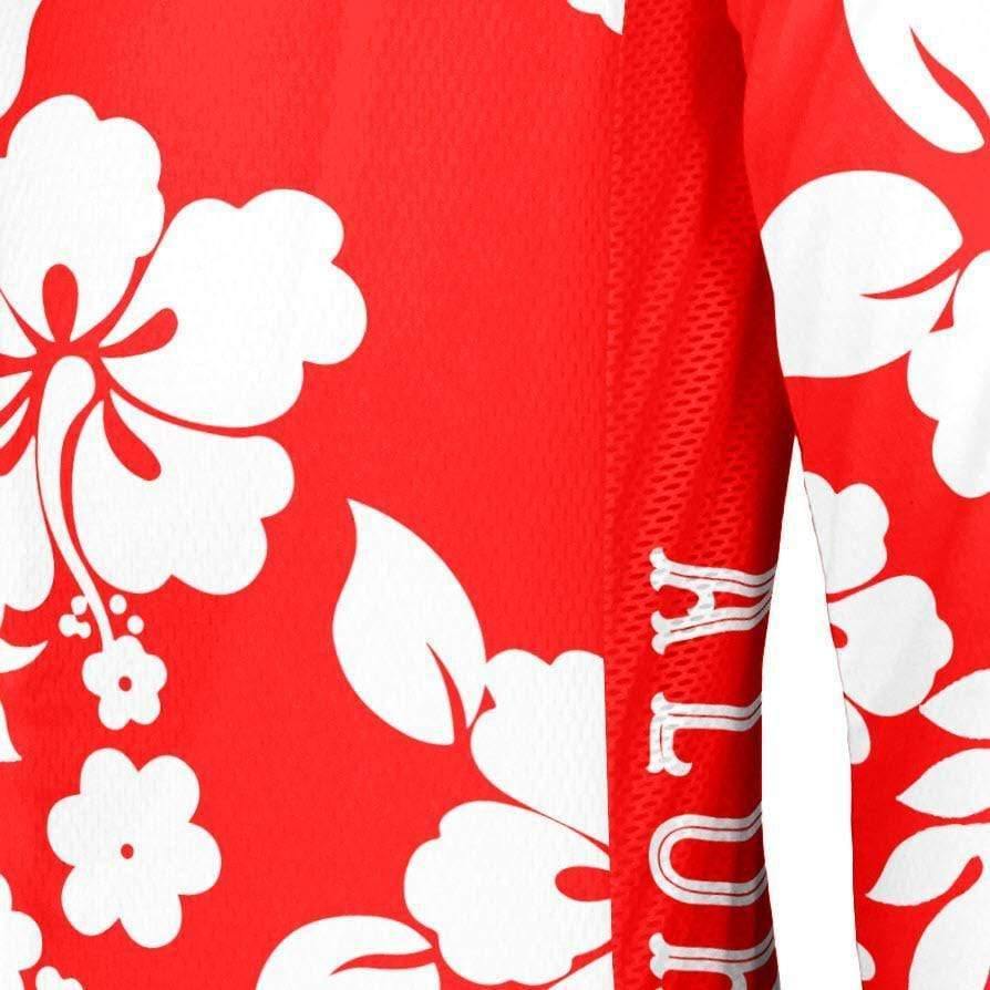 Hawaiian Shirt Aloha Floral Long Sleeve Pro-Band Cycling Kit