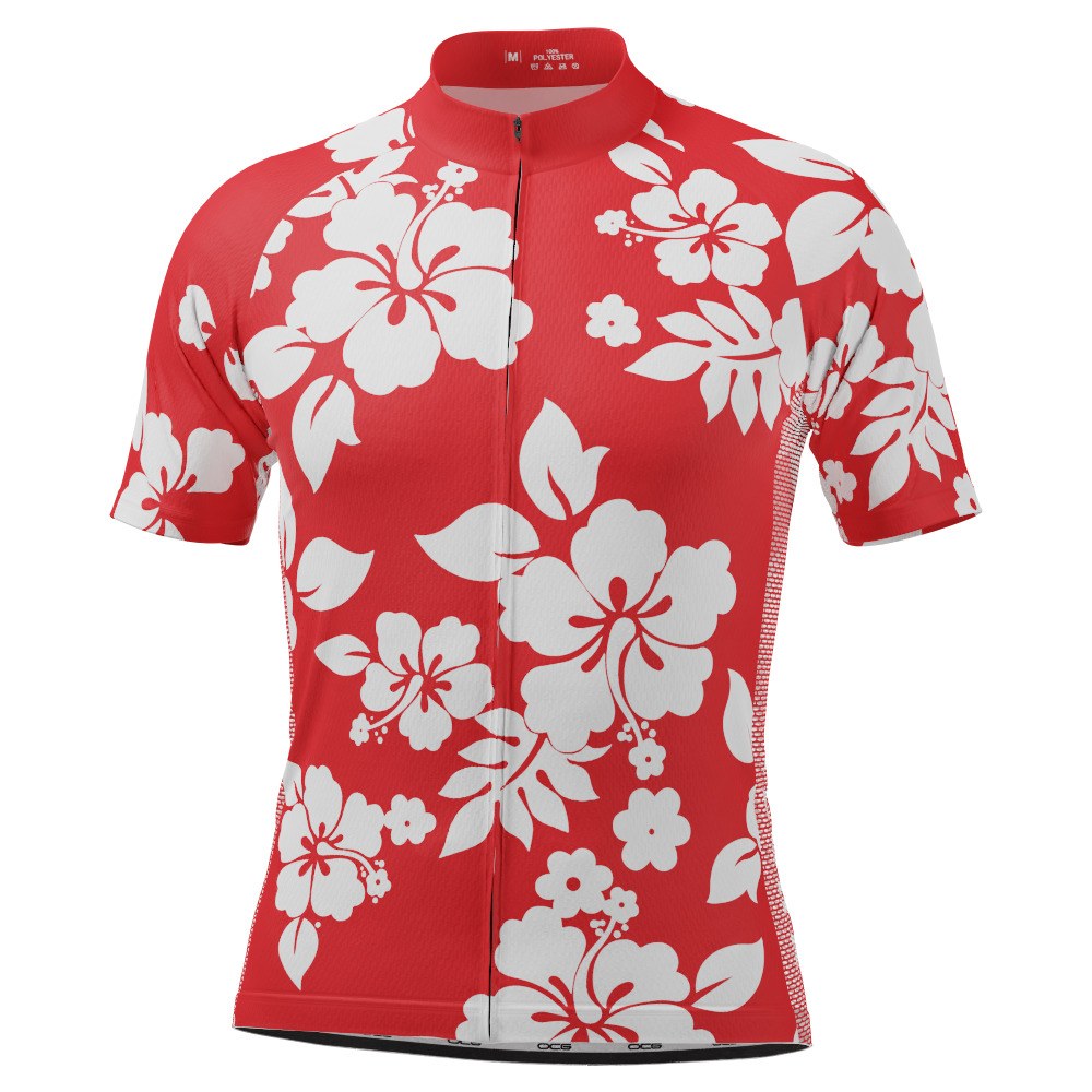 Men's Hawaiian Shirt Aloha Floral Cycling Jersey