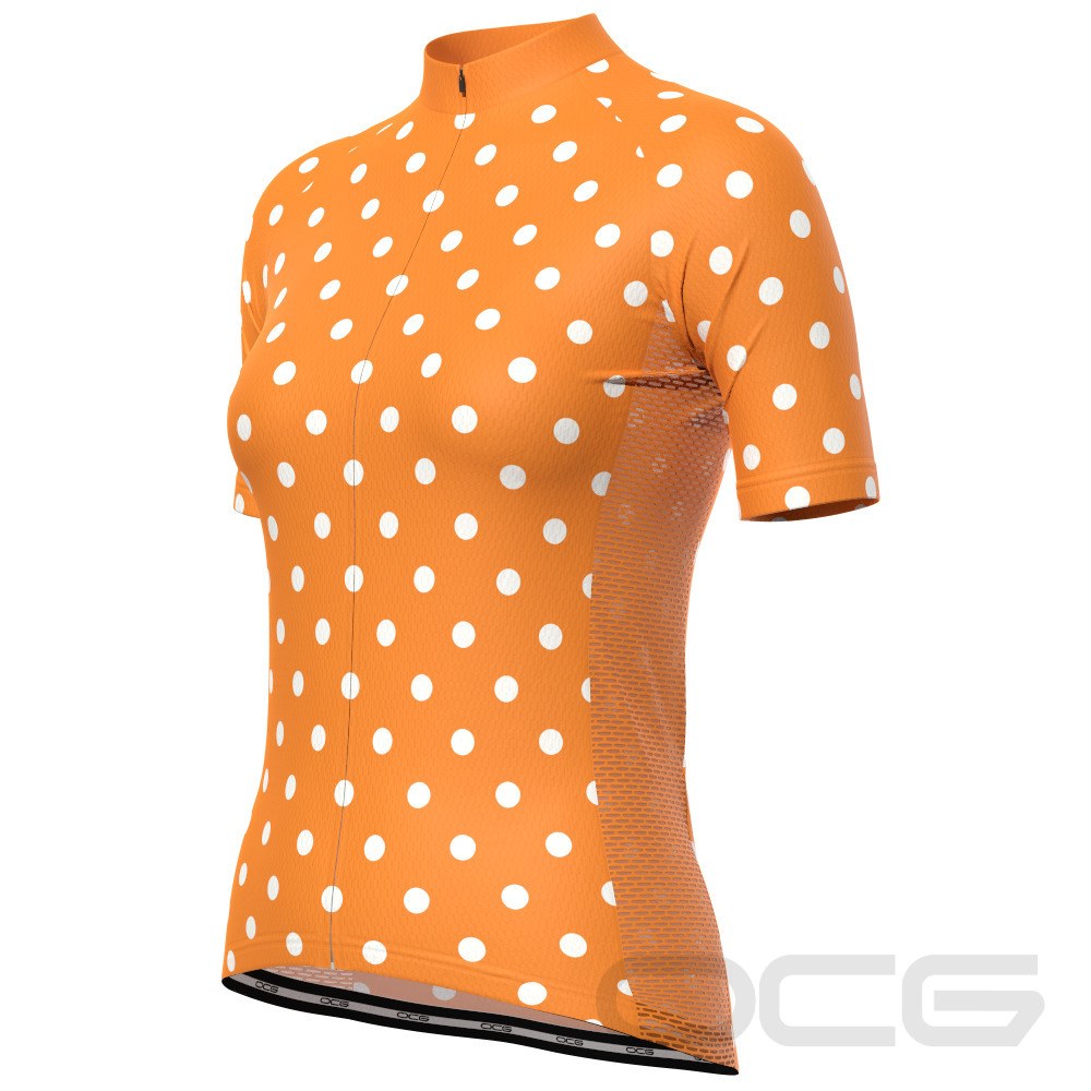 Women's High Visibility Polka Dot Cycling Jersey