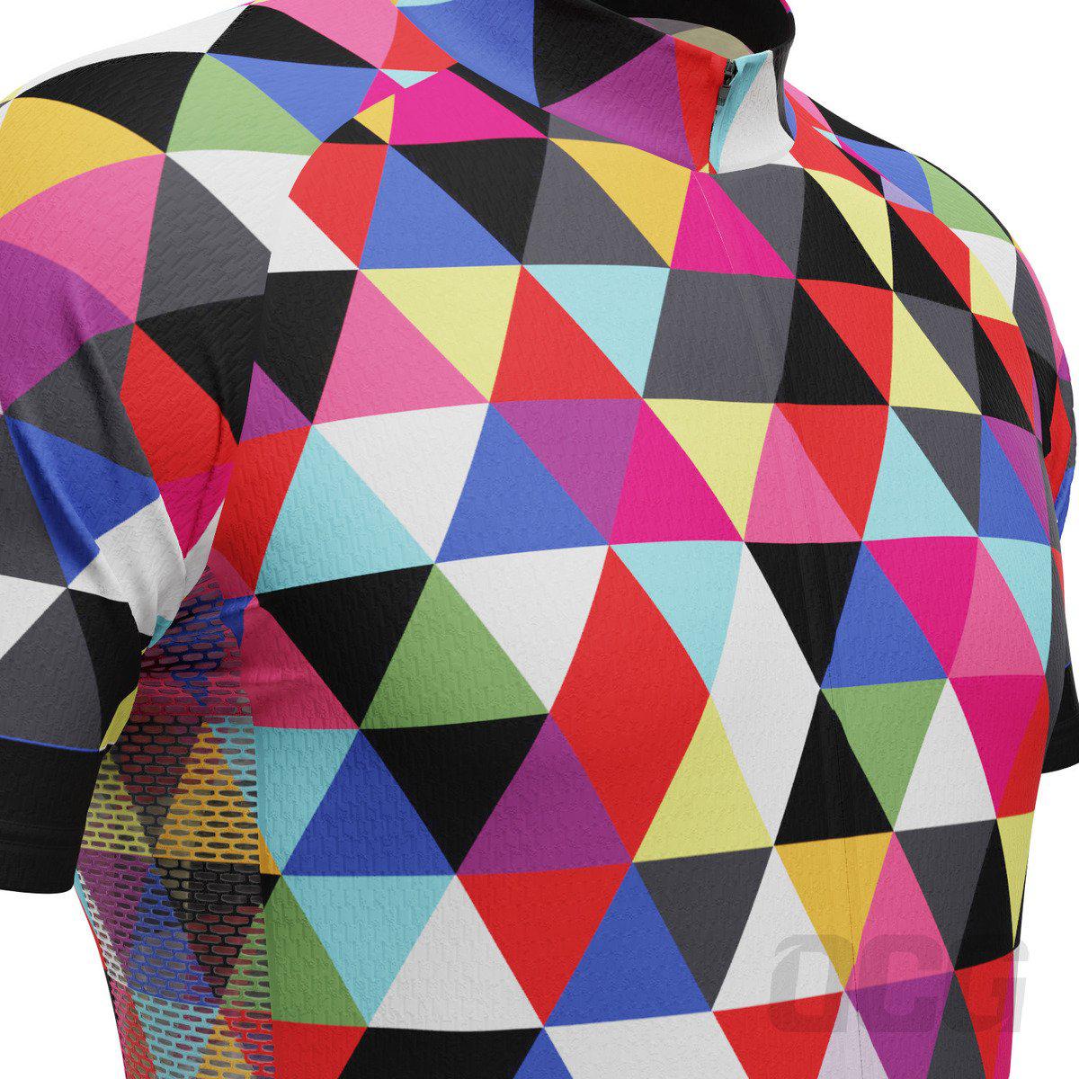 Men's High Viz Color Triangles Pro-Band Cycling Kit