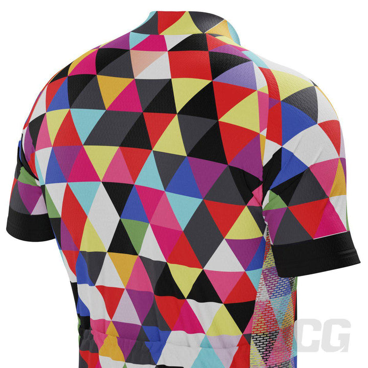 Men's High Viz Color Triangles Pro-Band Cycling Kit