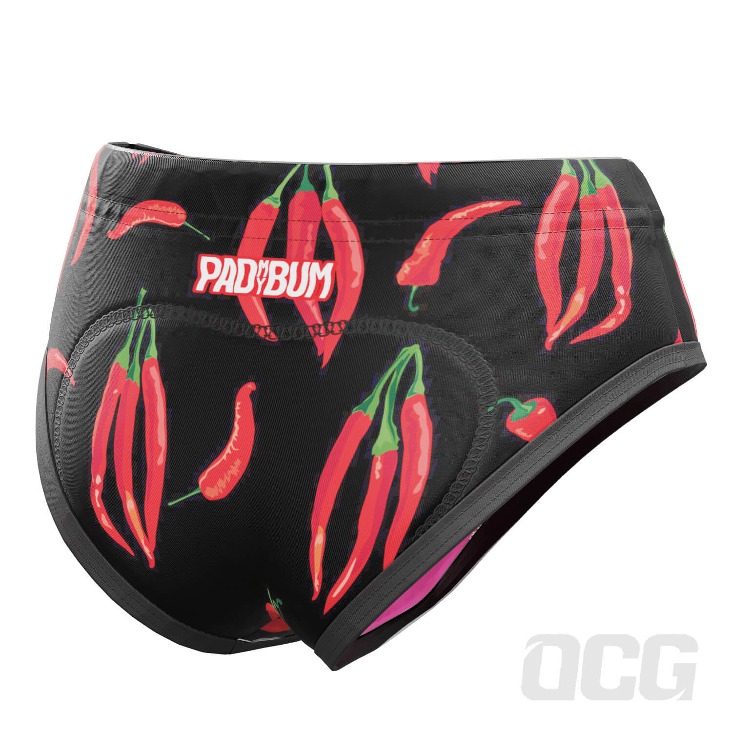 Women's Hot Red Chilli Gel Padded Cycling Underwear-Briefs