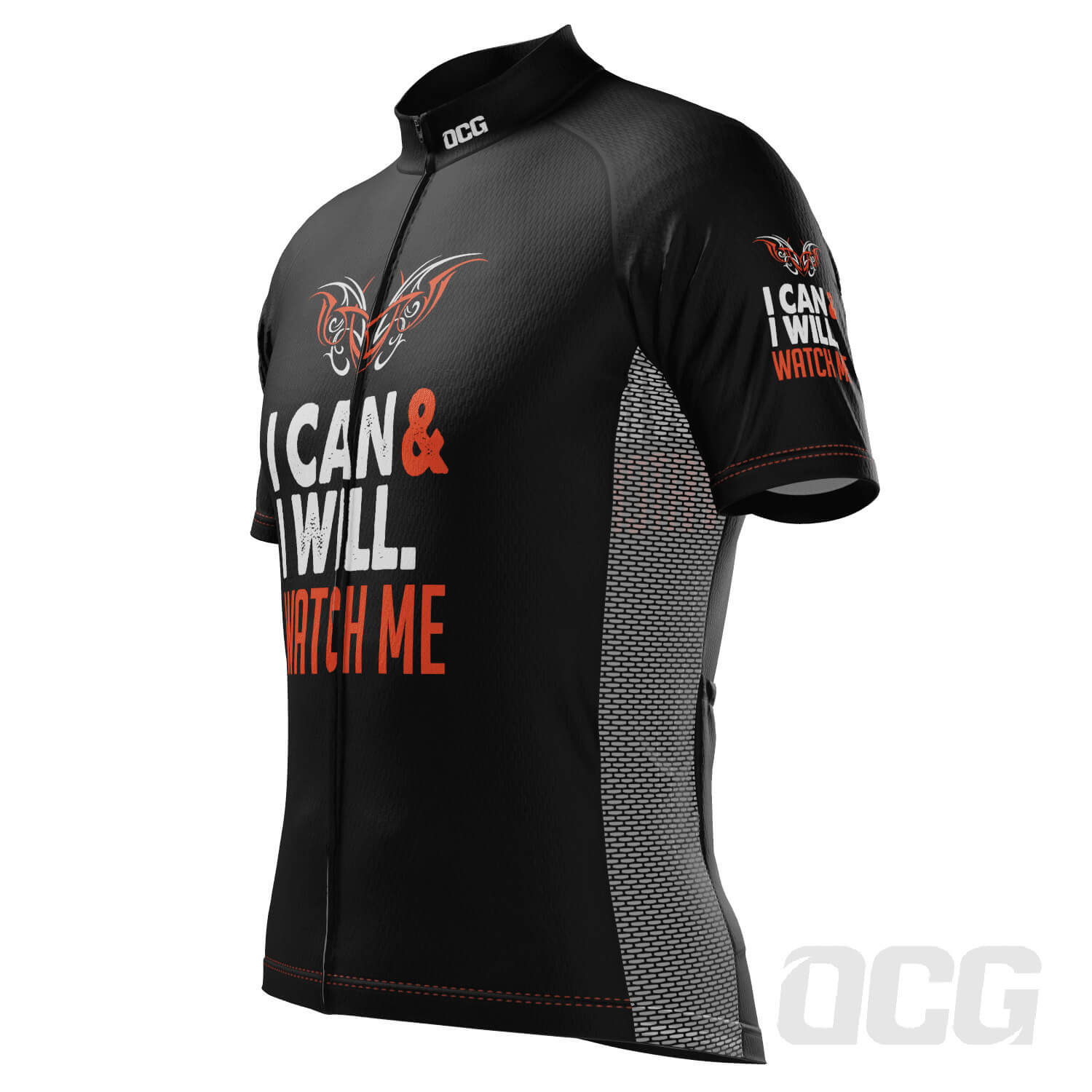 Men's I Can I Will. Watch Me Short Sleeve Cycling Jersey