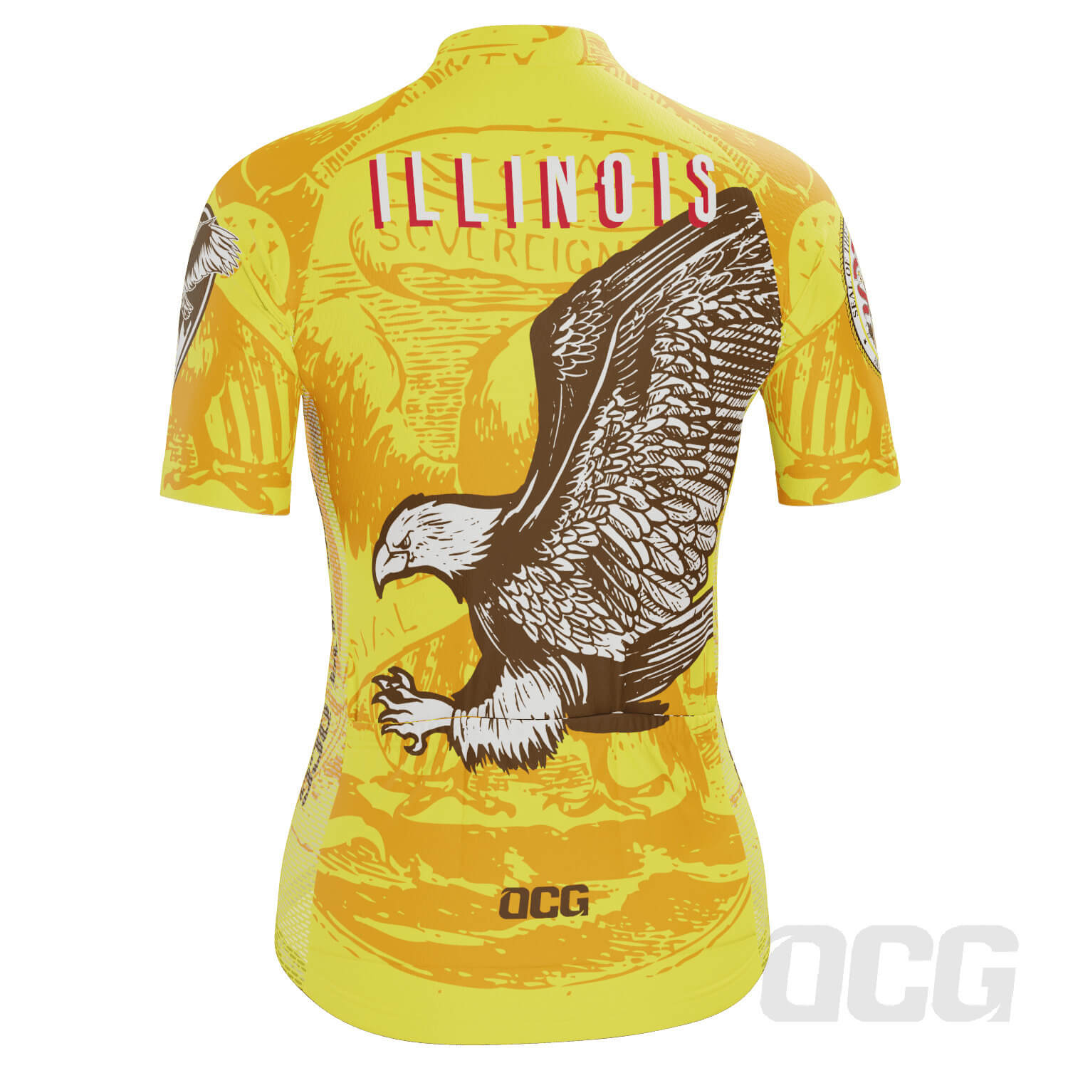 Women's Illinois US State Icon Short Sleeve Cycling Jersey