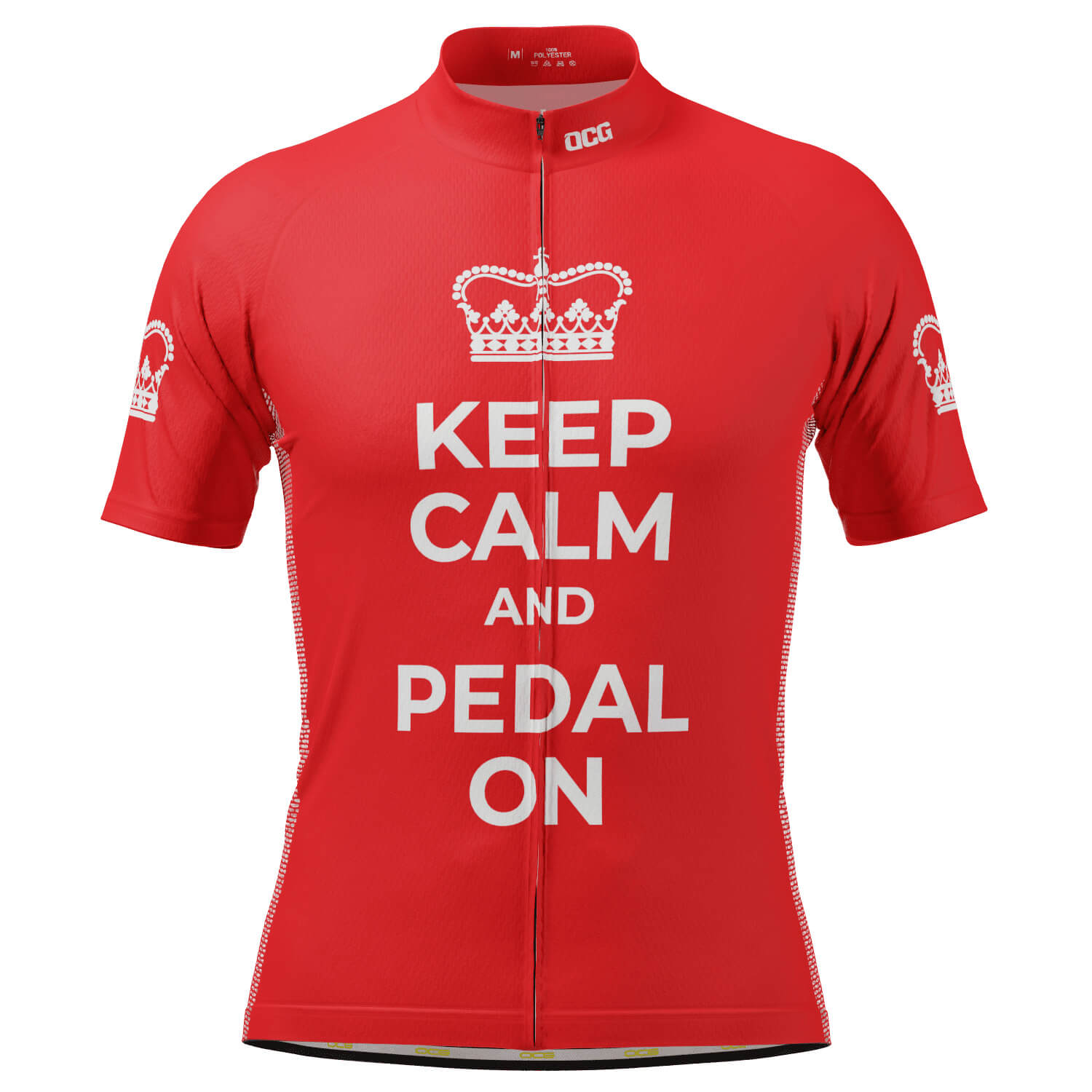 Men's Keep Calm and Pedal On Short Sleeve Cycling Jersey