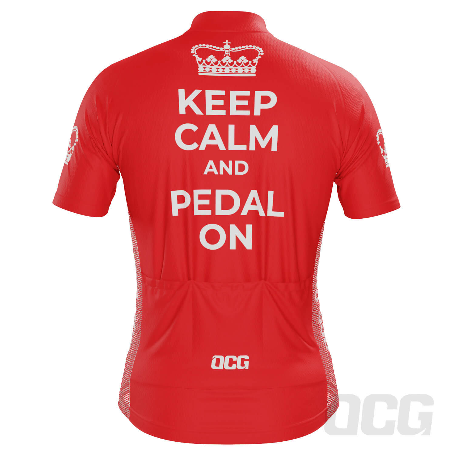 Men's Keep Calm and Pedal On Short Sleeve Cycling Jersey