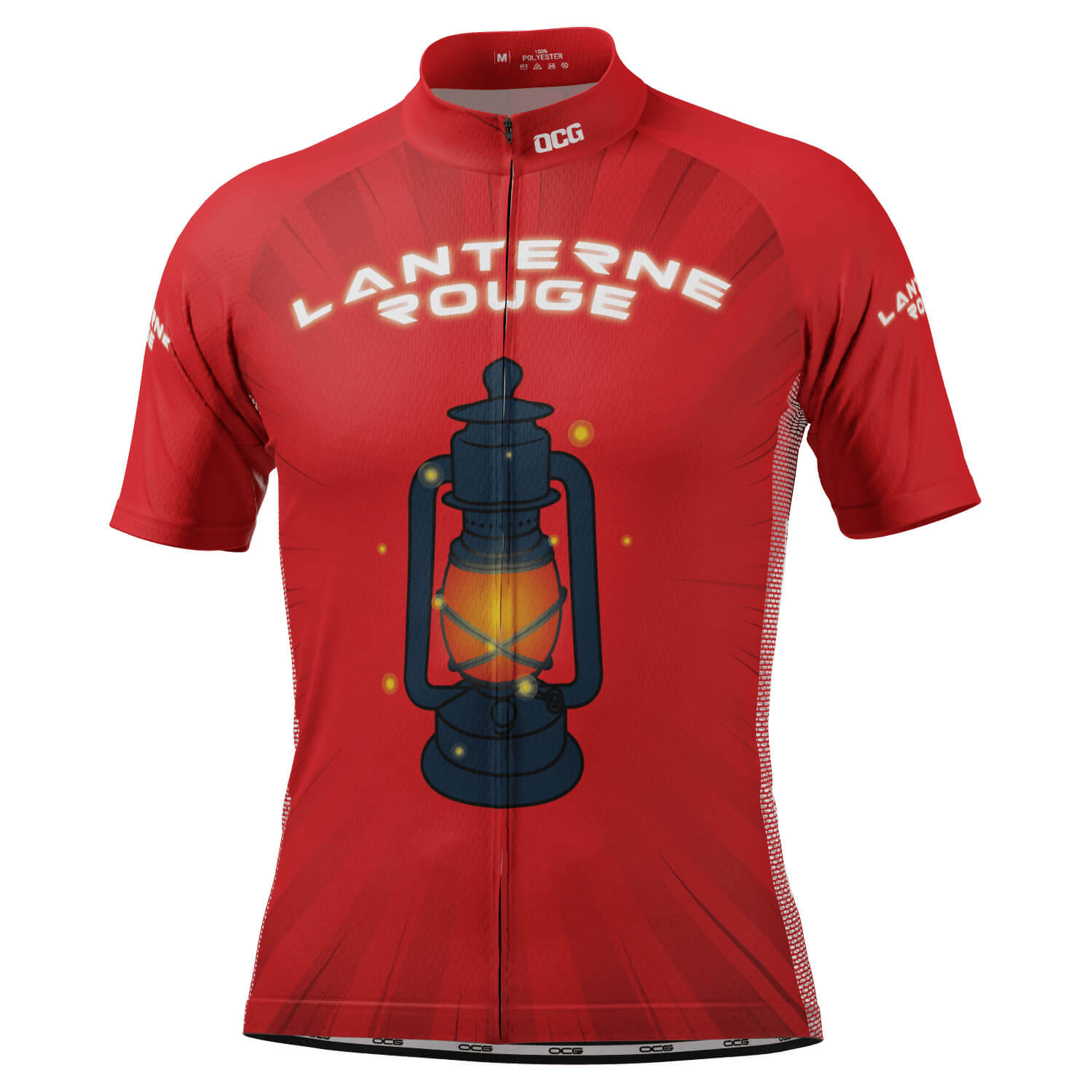 Men's Lanterne Rouge Red Lantern Short Sleeve Cycling Jersey