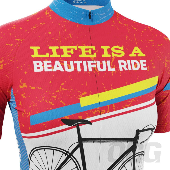 Women's Life is a Beautiful Ride Short Sleeve Cycling Jersey