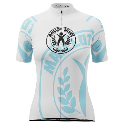 Maillot de cyclisme - Marque - Modèle - Blanc - Manches courtes - Homme