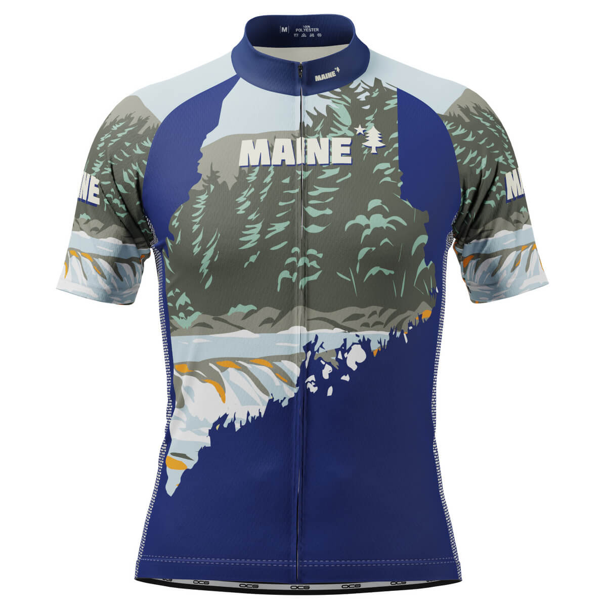 Men's Maine US State Icon Short Sleeve Cycling Jersey