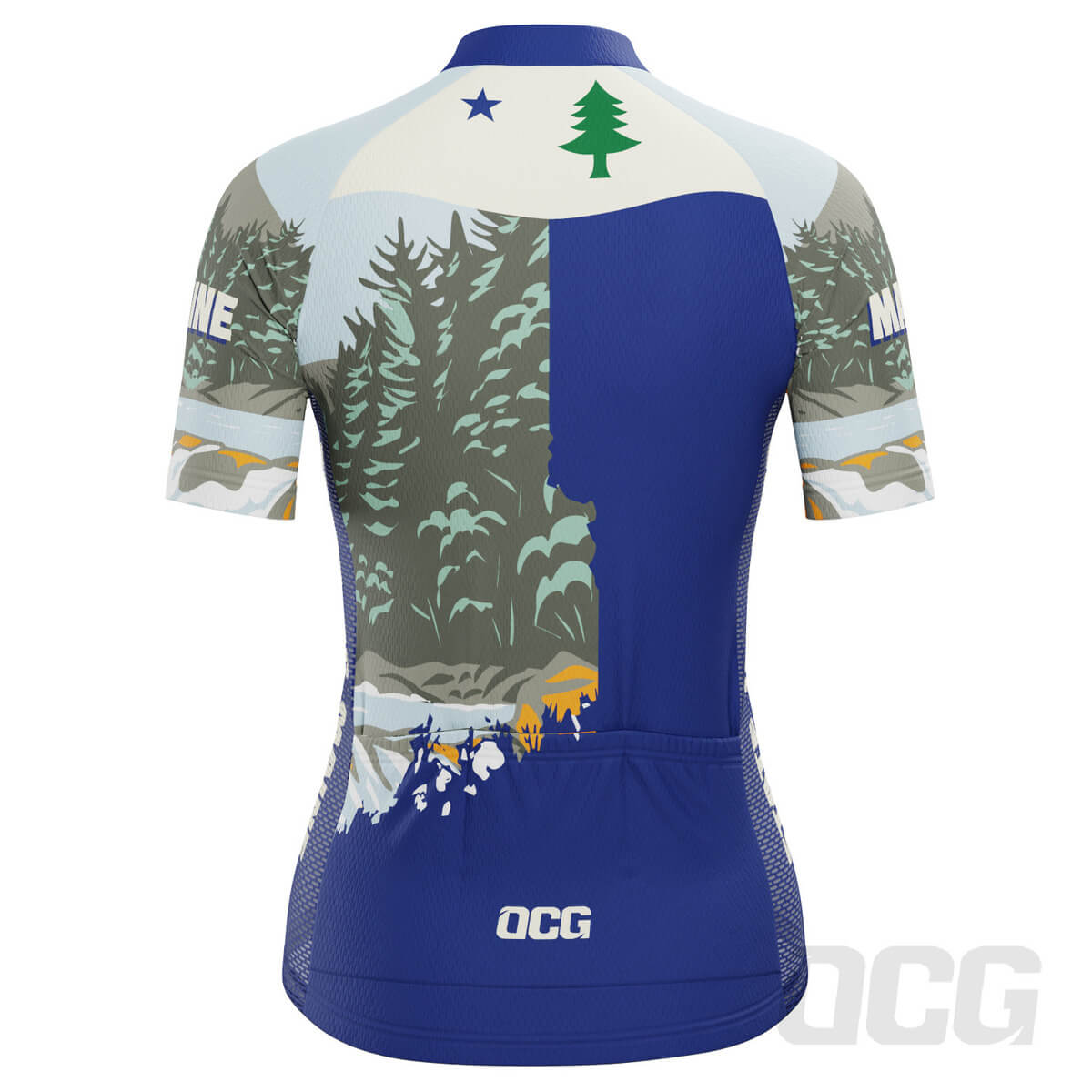 Women's Maine US State Icon Short Sleeve Cycling Jersey