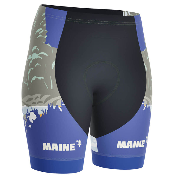 Women's Maine US State Icon Gel Padded Cycling Shorts