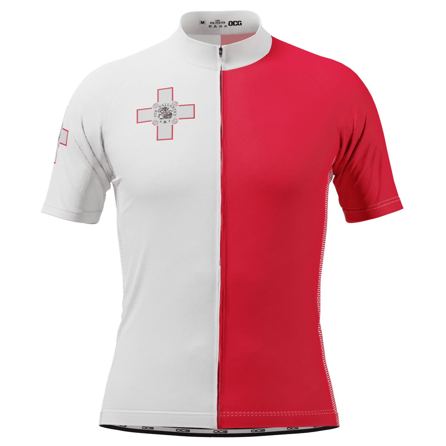 Men's Malta National Flag Short Sleeve Cycling Jersey