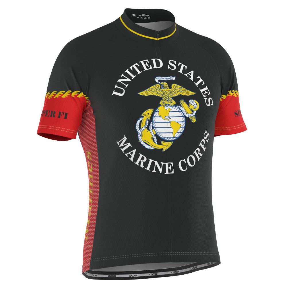 Men's Marine Corps USMC Short Sleeve Cycling Jersey