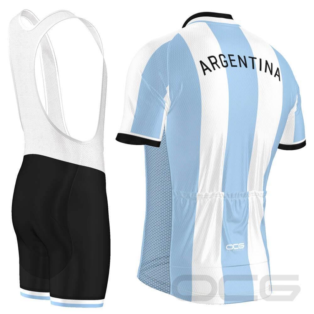 Men's Argentina Flag National Pro-Band Cycling Kit