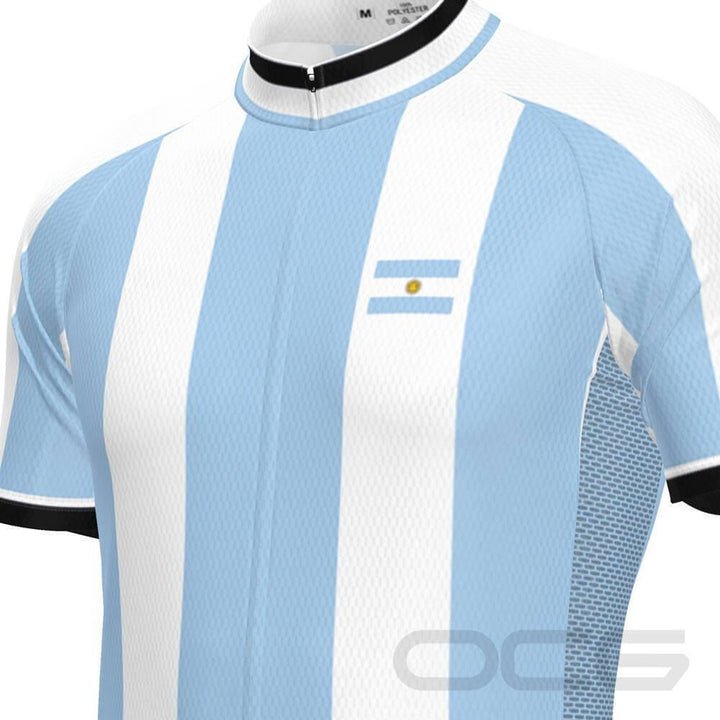 Men's Argentina Flag National Pro-Band Cycling Kit