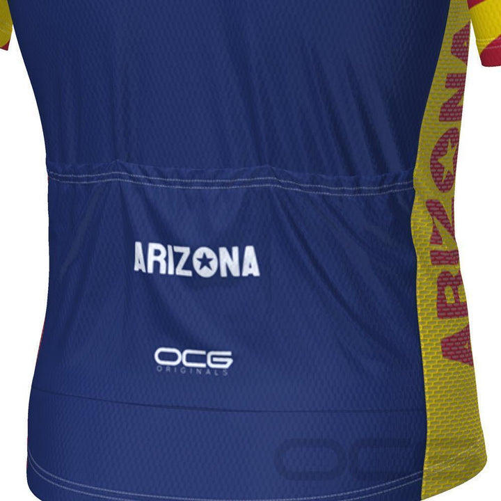 Men's Arizona State Flag Short Sleeve Cycling Jersey