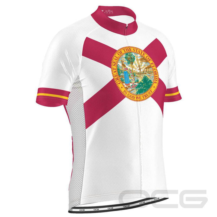 Men's Florida State Flag Short Sleeve Cycling Jersey