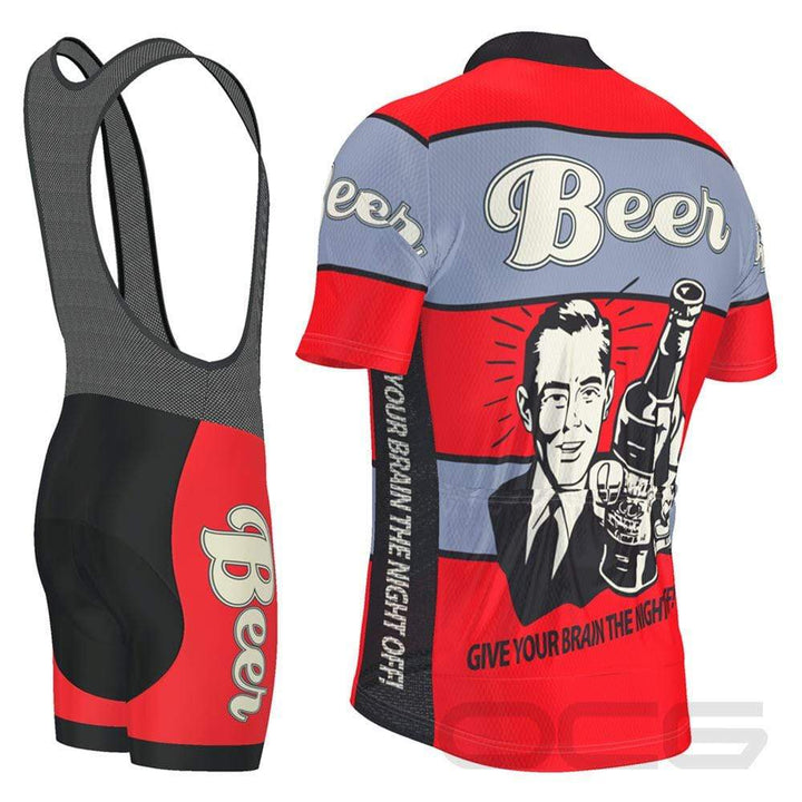Men's Give Your Brain The Night Off Beer Cycling Kit