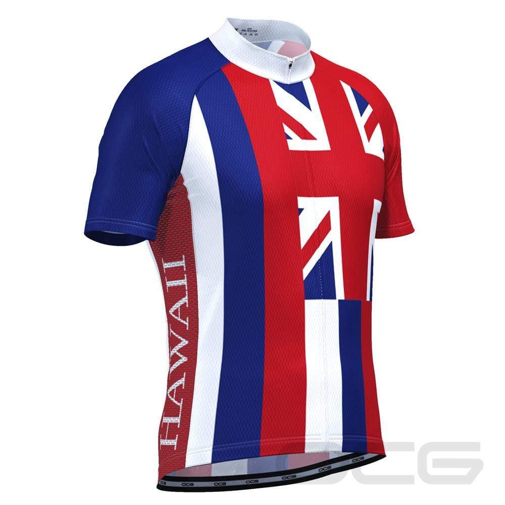 Men's Hawaii State Flag Short Sleeve Cycling Jersey