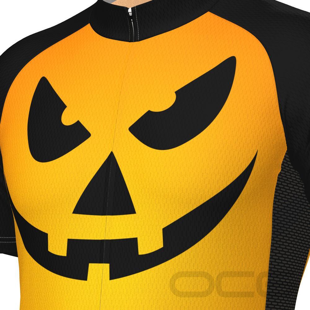 Men's Pumpkin Head Short Sleeve Cycling Jersey