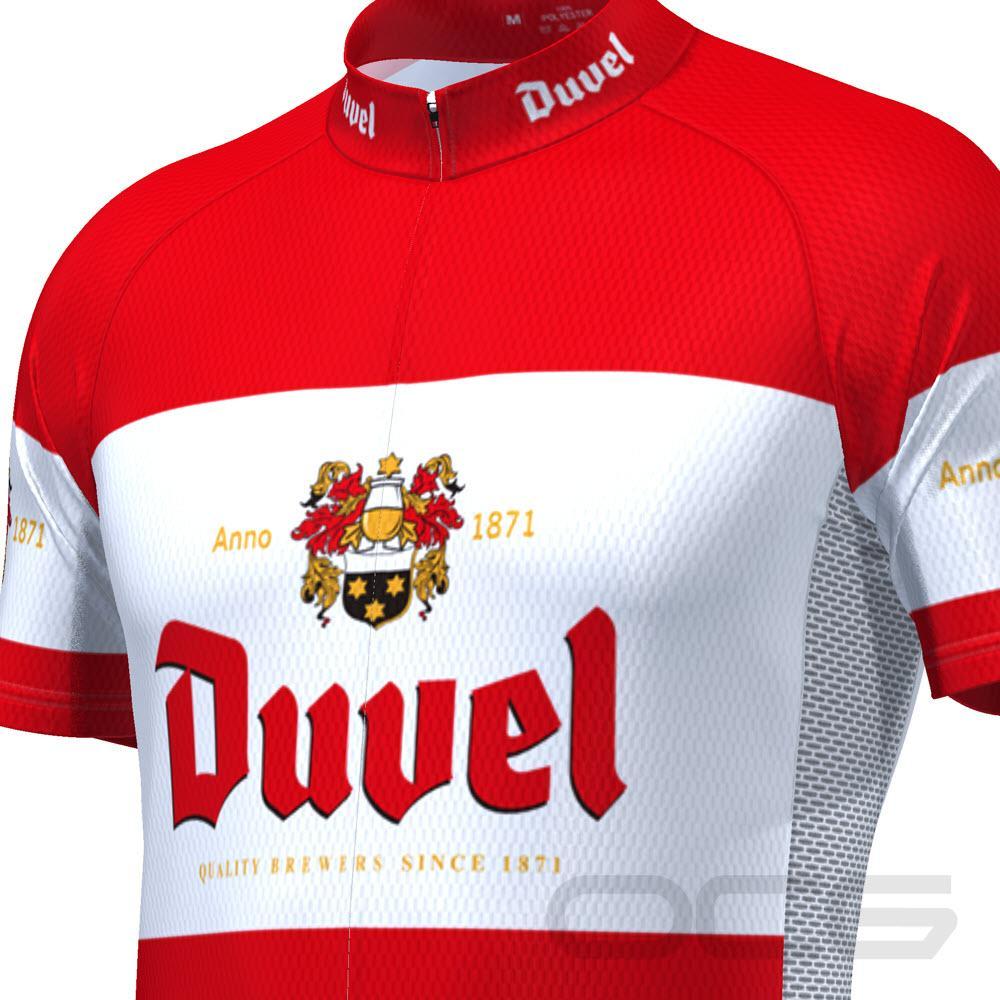Men's Red Duvel Short Sleeve Cycling Jersey