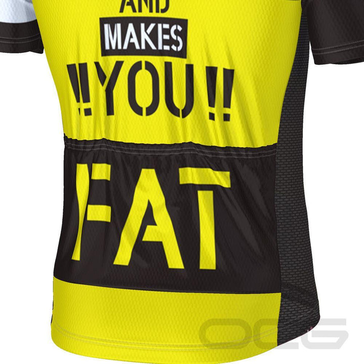 Men's Runs on Fat Short Sleeve Cycling Jersey
