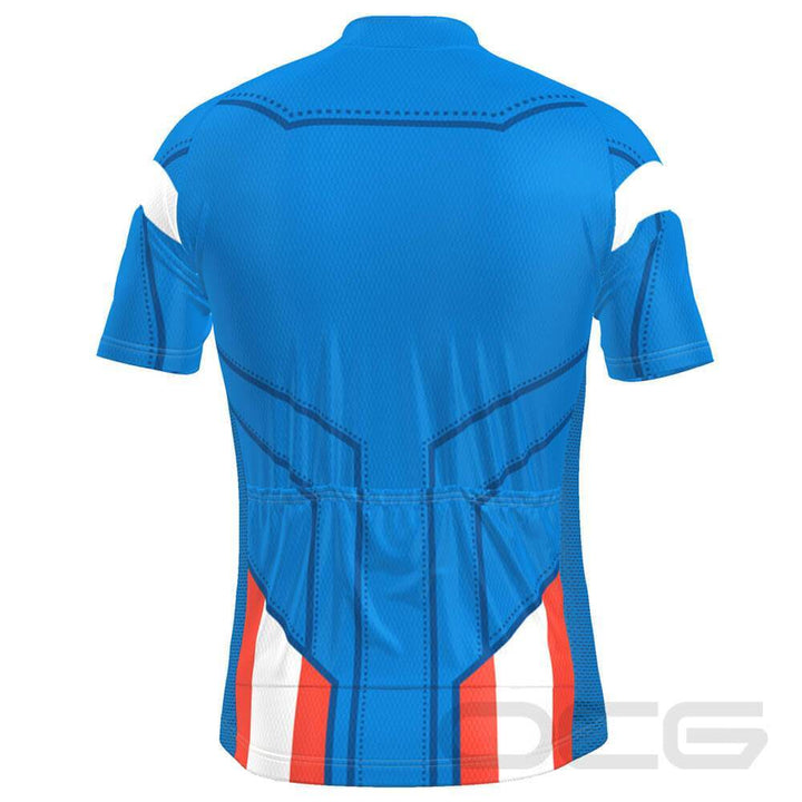 Men's The Captain USA Flag Short Sleeve Cycling Jersey
