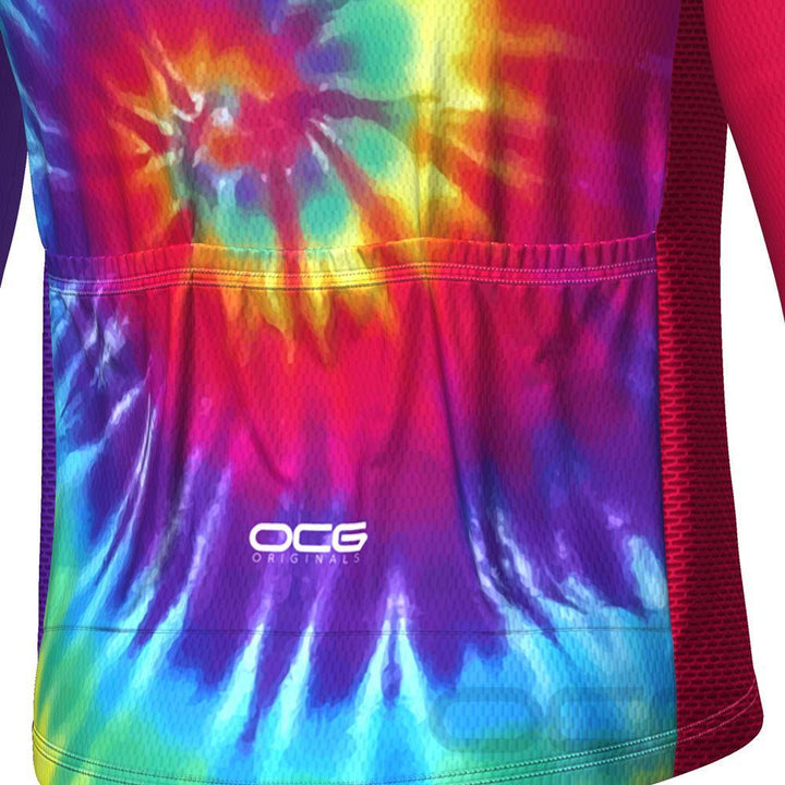 Men's Tie Dye Long Sleeve Cycling Jersey - Main Image