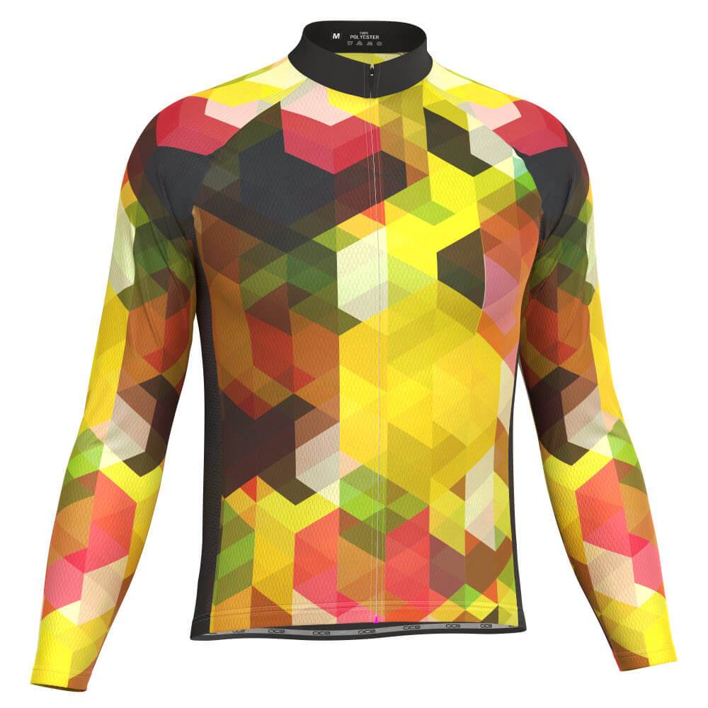 Men's Mosaic Long Sleeve Cycling Jersey-OCG Originals-Online Cycling Gear Australia