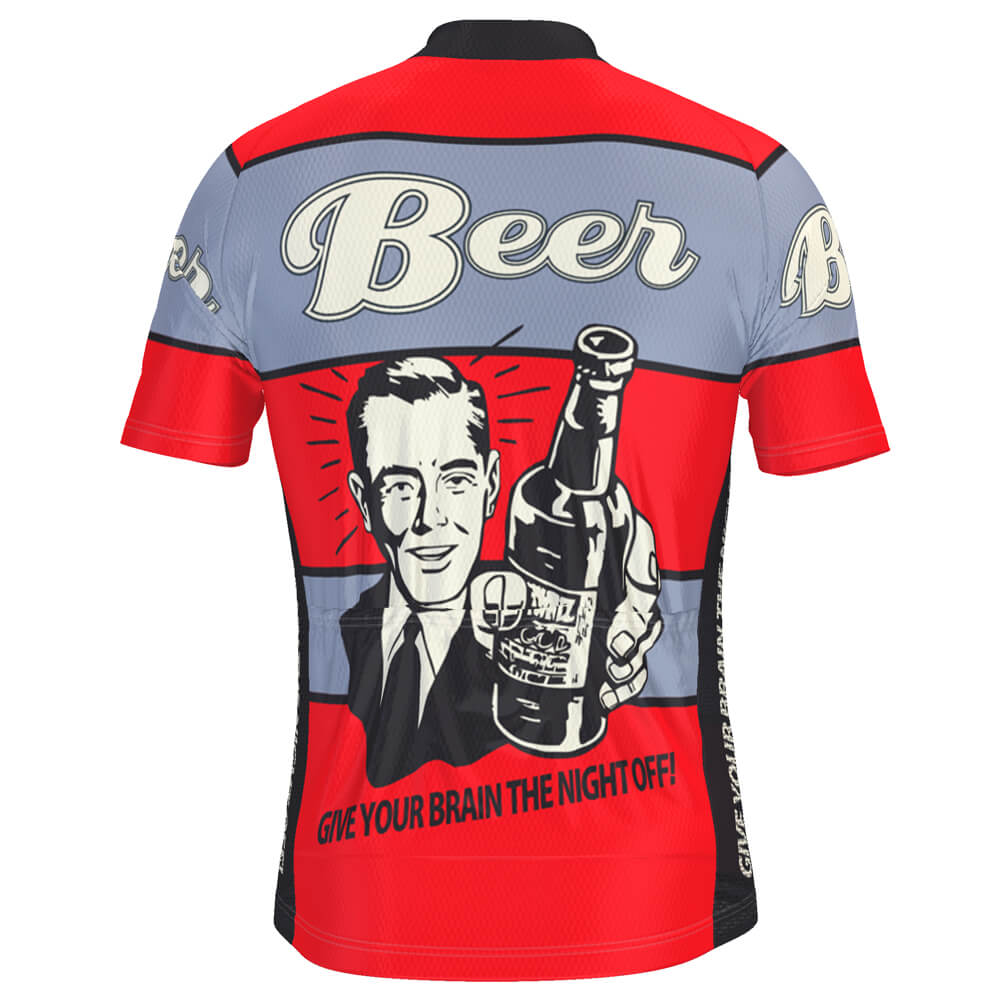 Men's Give Your Brain The Night Off Beer Cycling Jersey