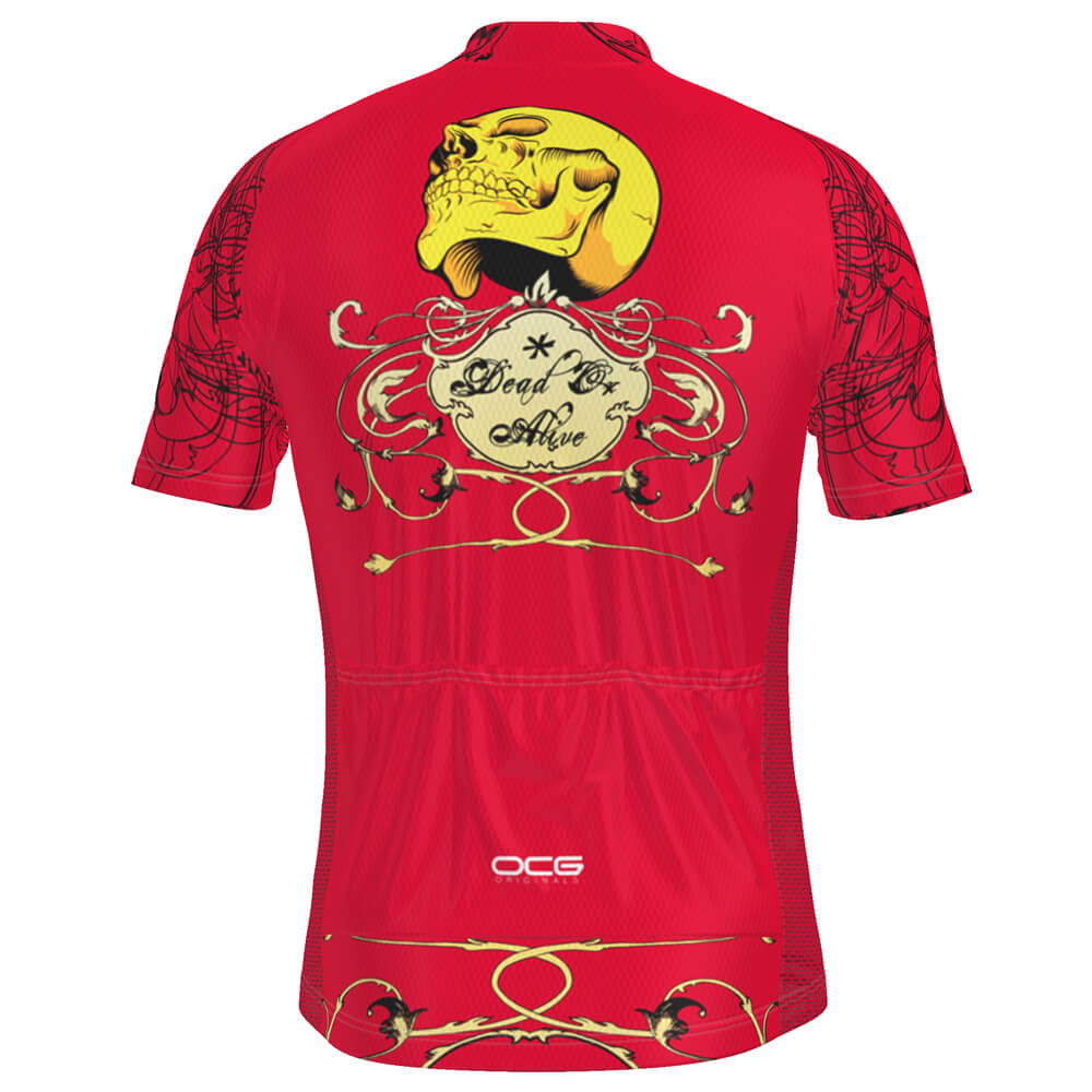 Men's Dead or Alive Red Skull Cycling Jersey