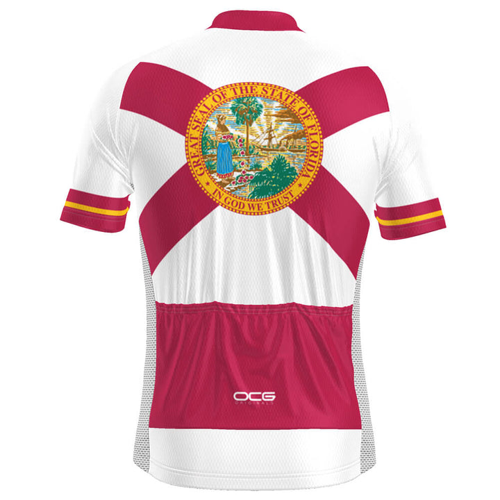 Men's Florida State Flag Short Sleeve Cycling Jersey