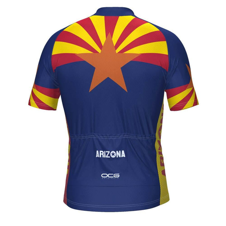Men's Arizona State Flag Short Sleeve Cycling Jersey
