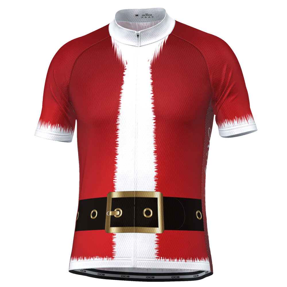 Men's Christmas Santa Fun to Ride Short Sleeve Cycling Jersey