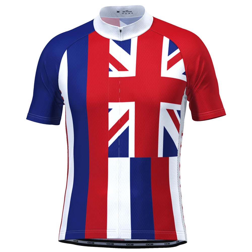 Men's Hawaii State Flag Short Sleeve Cycling Jersey
