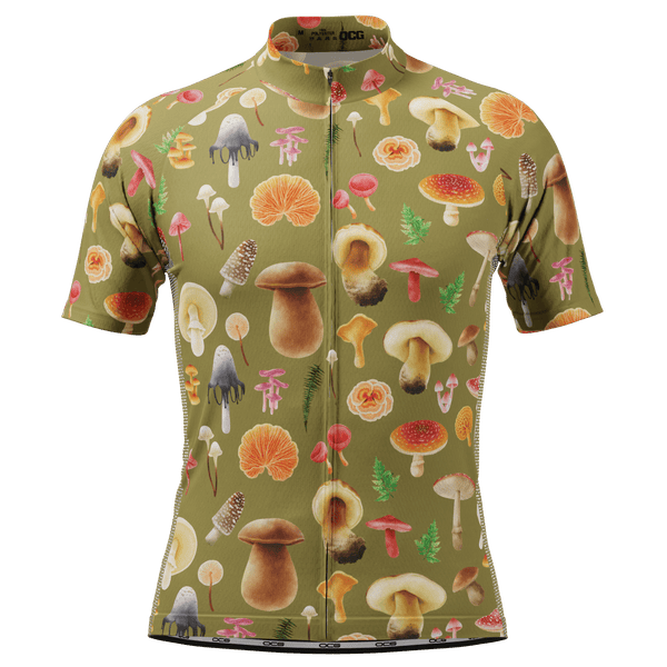 Men's Mushrooms Short Sleeve Cycling Jersey