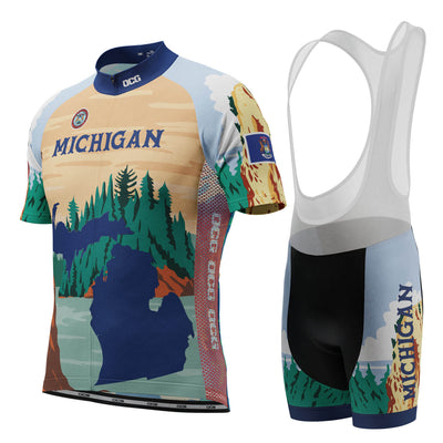 Completo da ciclismo da uomo Michigan US State Icon Series 1 2 pezzi