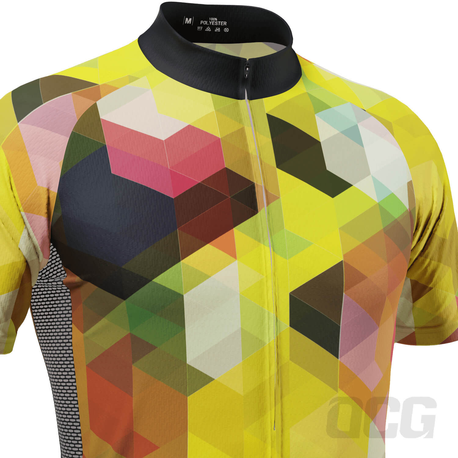 Men's High Viz Mosaic Short Sleeve Cycling Jersey