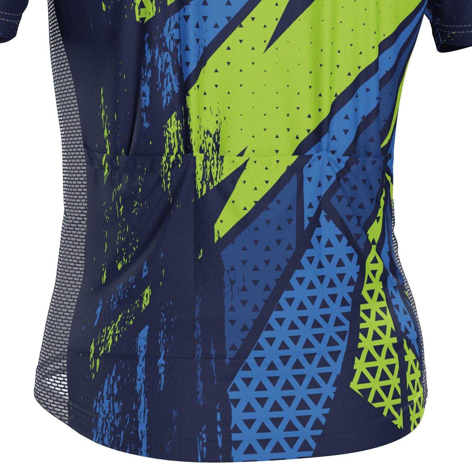 Men's Green Lightning Logo Delete Short Sleeve Cycling Jersey