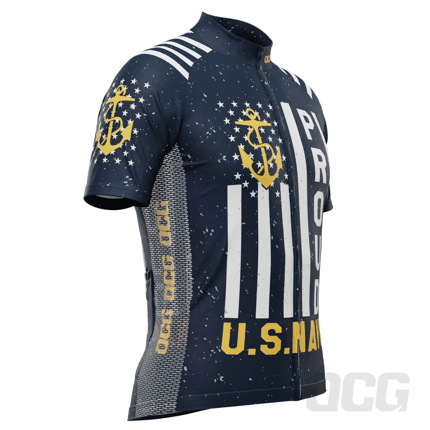 Men's USAF Navy Proud Short Sleeve Cycling Jersey