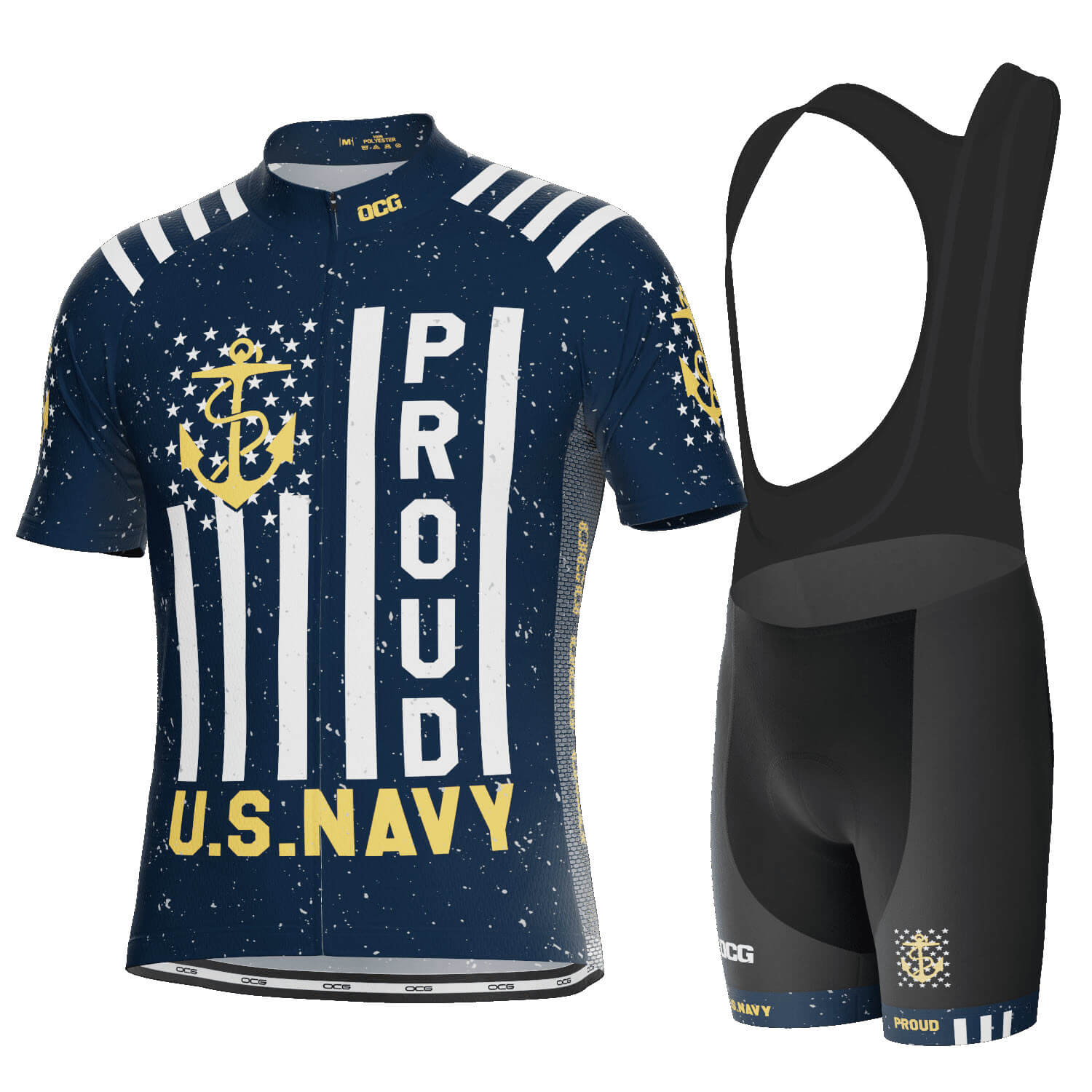 Men's USAF Navy Proud 2 Piece Cycling Kit