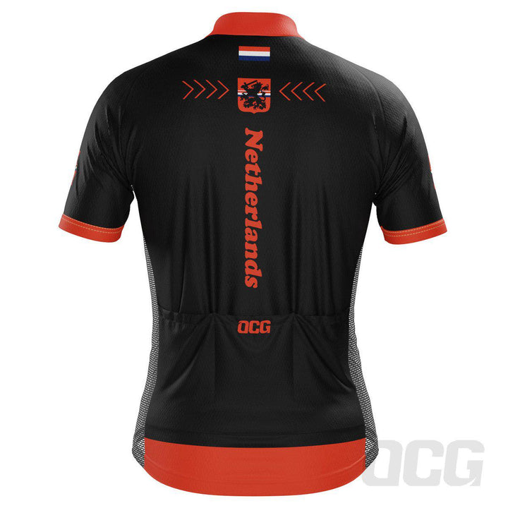 Men's Netherlands Dutch Arrow Short Sleeve Cycling Jersey
