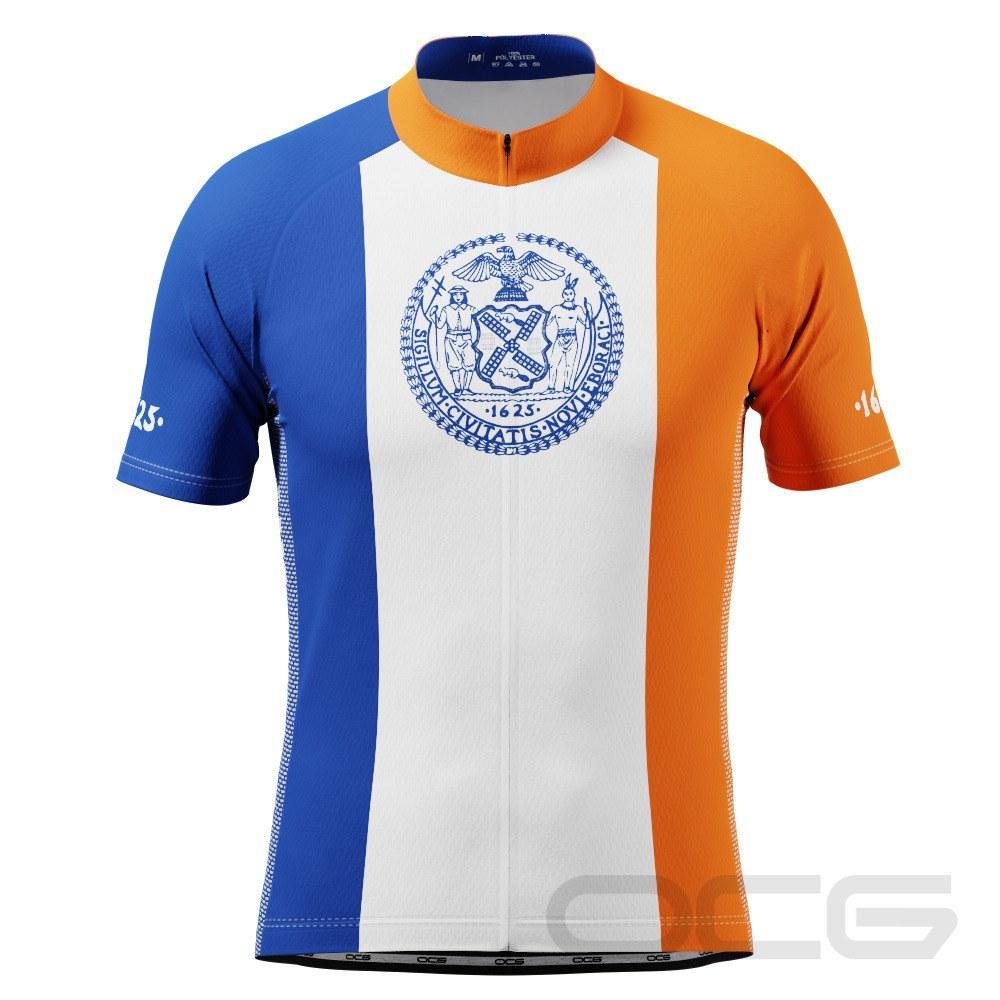 Men's New York City Flag Short Sleeve Cycling Jersey