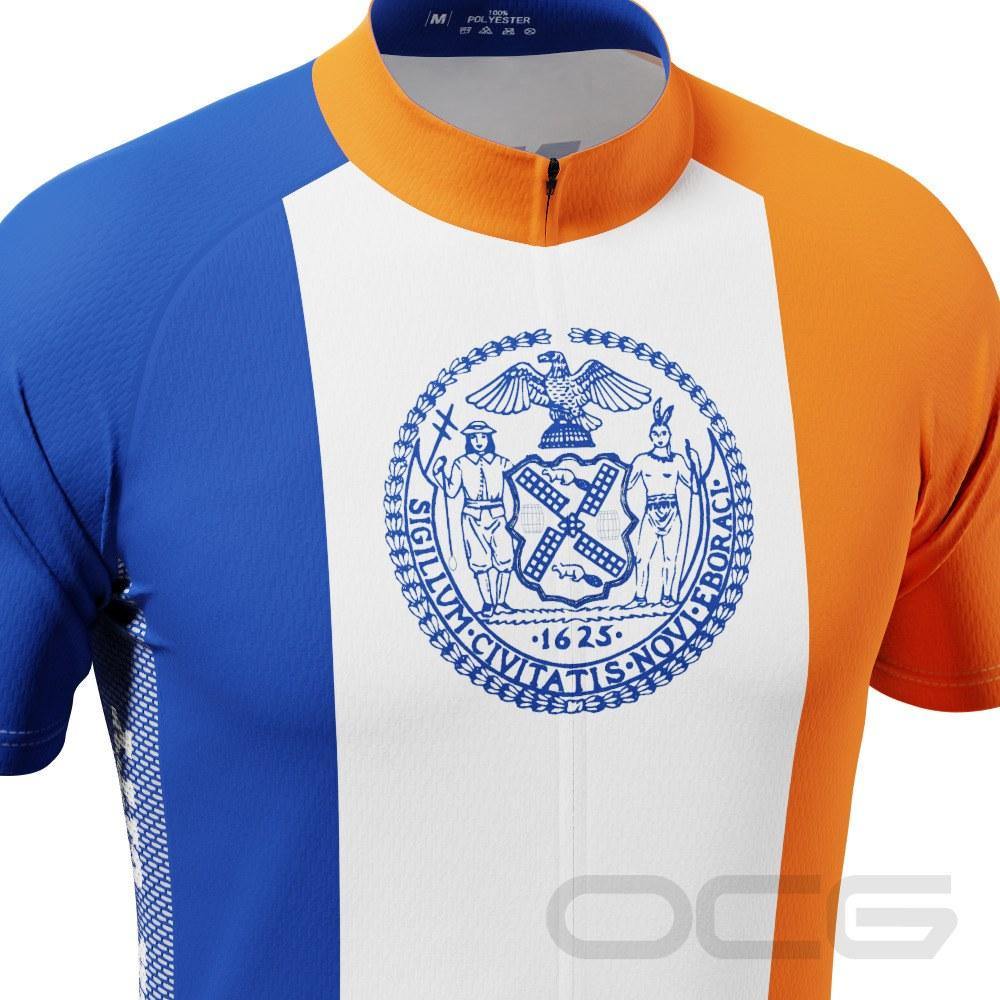Men's New York City Flag Short Sleeve Cycling Jersey