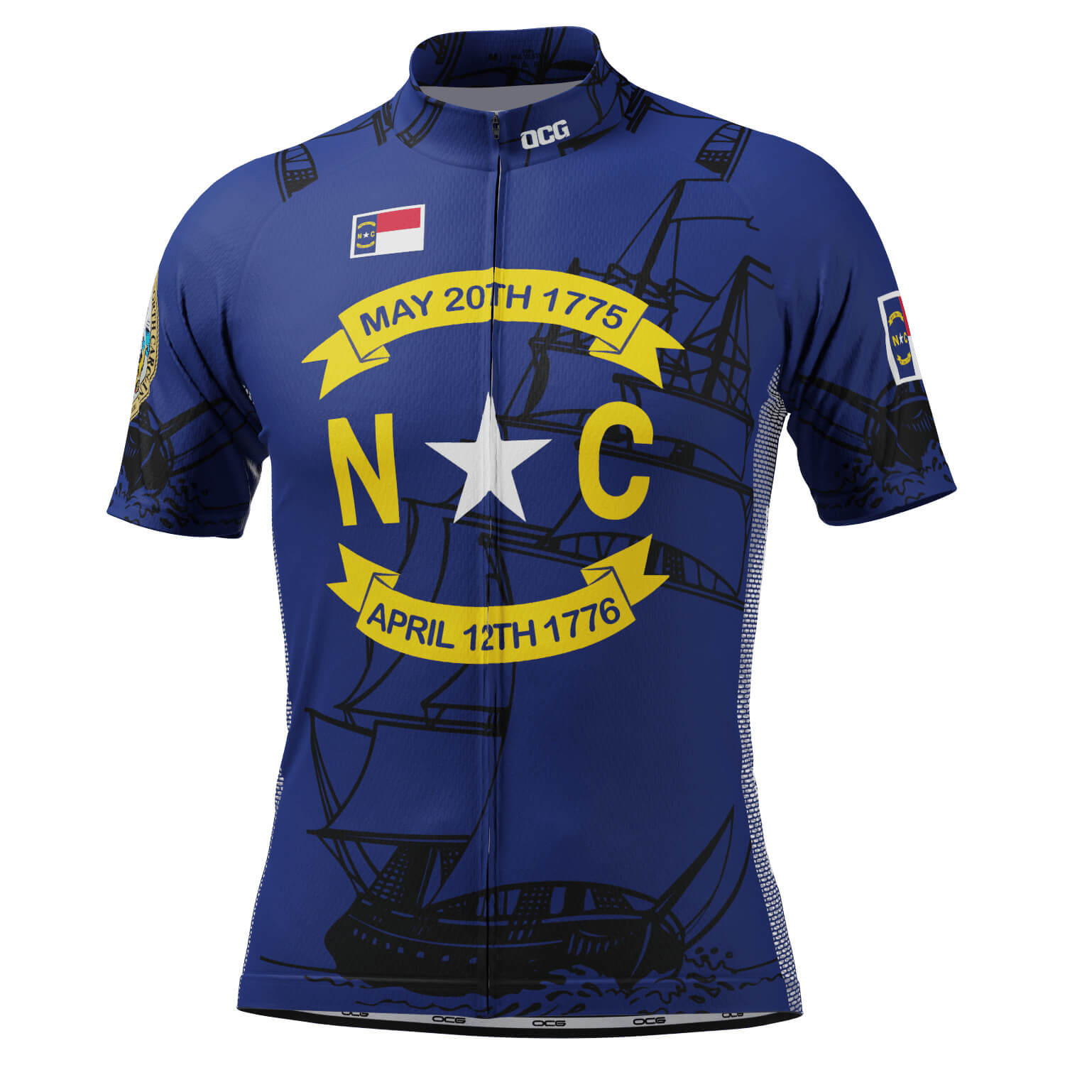 Men's North Carolina US State Icon Short Sleeve Cycling Jersey