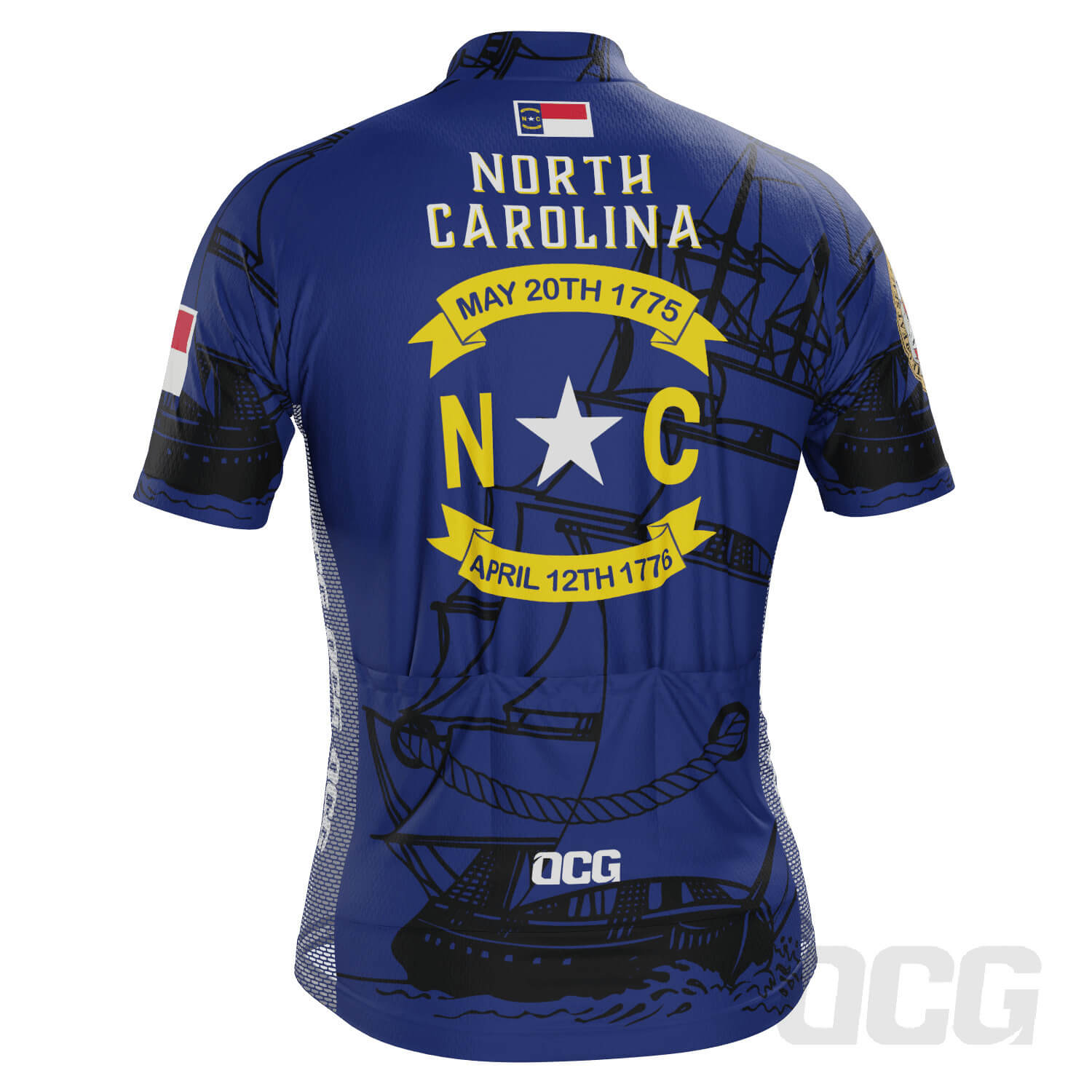 Men's North Carolina US State Icon Short Sleeve Cycling Jersey