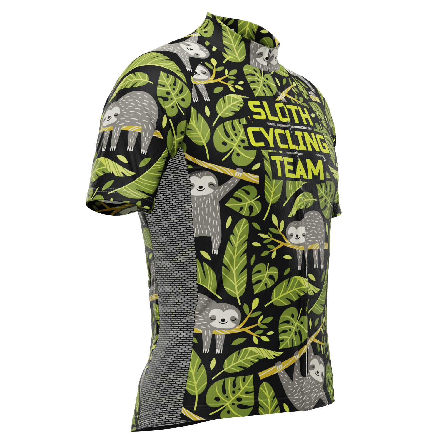 Men's Sloth Cycling Team Short Sleeve Cycling Jersey